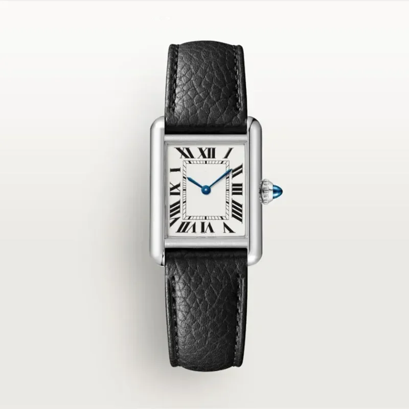 

Luxury High Quality Quartz Movement Watch Fashion Square Tanks Women's Simple Leather WristWatch