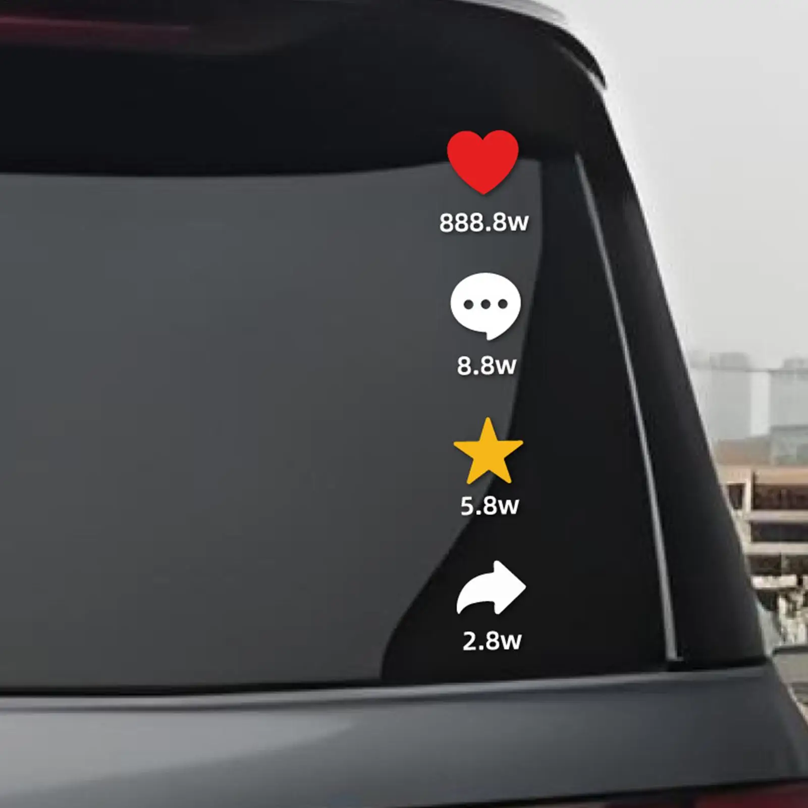 Heart-Themed Decorative Vinyl Stickers - Waterproof & Removable for Car Windows, Laptops, and More