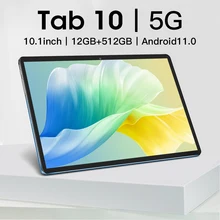 

Tab 10 Tablet 12GB RAM 512GB ROM 10 inch Tablette MTK Helio P60 10 Core Android 11.0 Tablets 5G Network Dual SIM Game Tablet PC