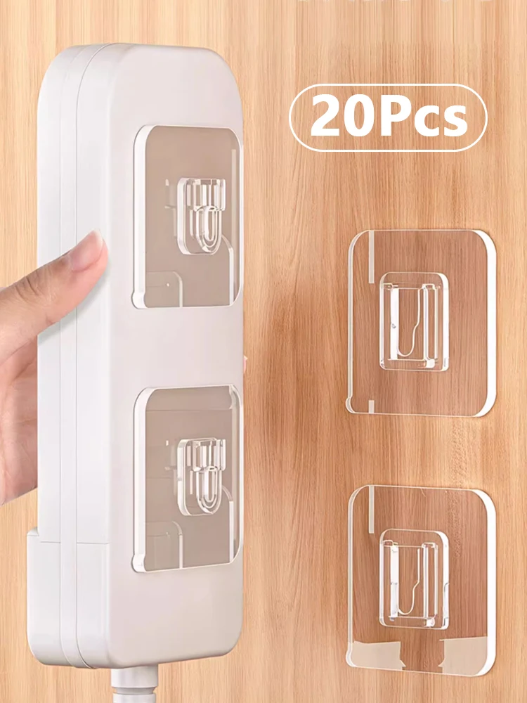 Wall Hooks Multi-purpose Transparent Double-sided Adhesive Waterproof for Clothes Hats Towel Kitchen Bath Door