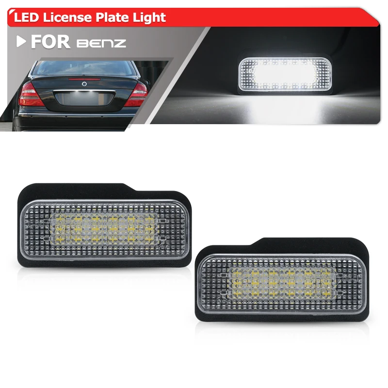 2x For Benz Eclass W211 Cclass S203 Clsclasss W219 Slkclass R171 Canbus Led License Plate