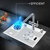 ASRAS New Cup Rinser kitchen Sink 304 Stainless Steel 4mm Thickness Handmade Brushed Sink High Pressure Cup Washer kitchen Sink 3