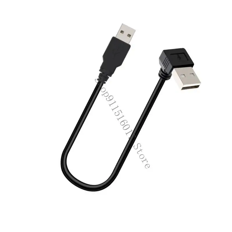 빠른 속도 USB2.0 남성-남성 90도 벤드 케이블 25cm 연장 코드 45BA