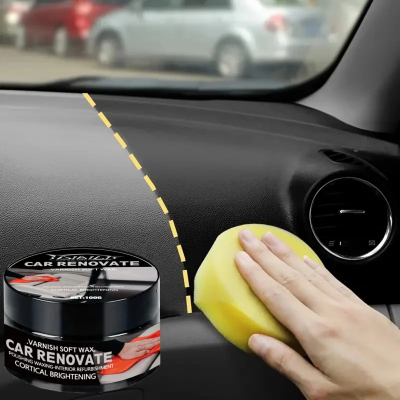 Pro Interior Restore Wax 100g-NanoFusion Polish & ThermoShield for Leather/Dashboard/Plastic Protection plastic restorer car plastic restorer leather plastic repair wax