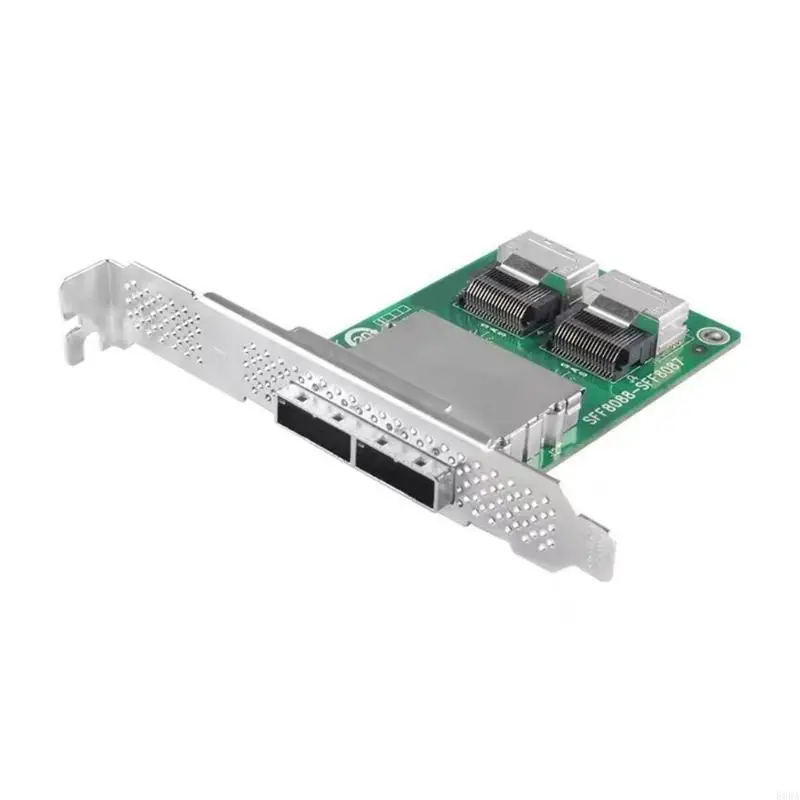 Dual Port 26Pin Mini SFF 8088 To 36Pin SFF 8087 Adapter With PCI Bracket 6Gbps High Speed Data Transfer