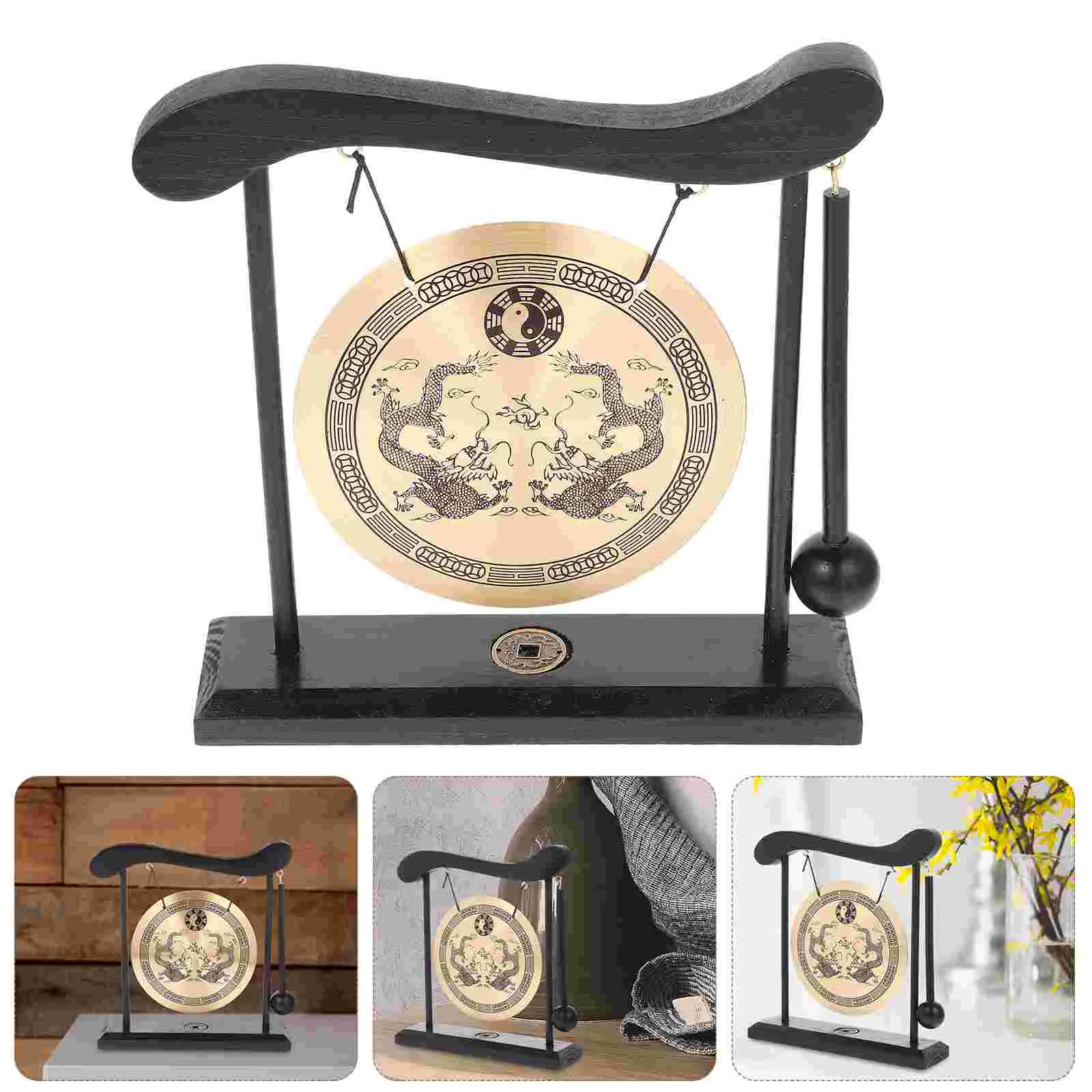 

Table Gong Fengshui Desk Bell Home Decor Zodiac Dragon Gong Housewarming Gift