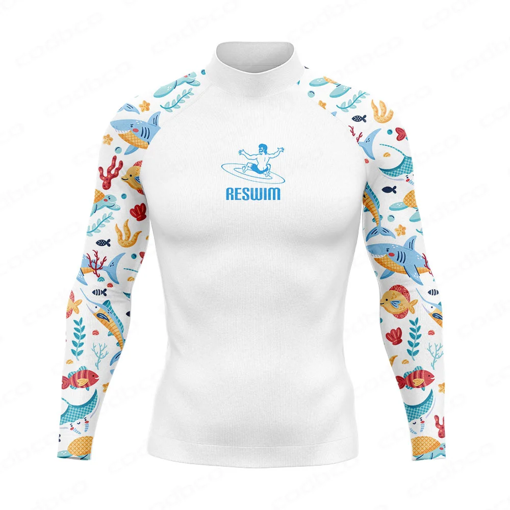 Diving Suit Men's Rash Guards Long Sleeve T-shirt Surfing Swimming Tight Gym Clothes