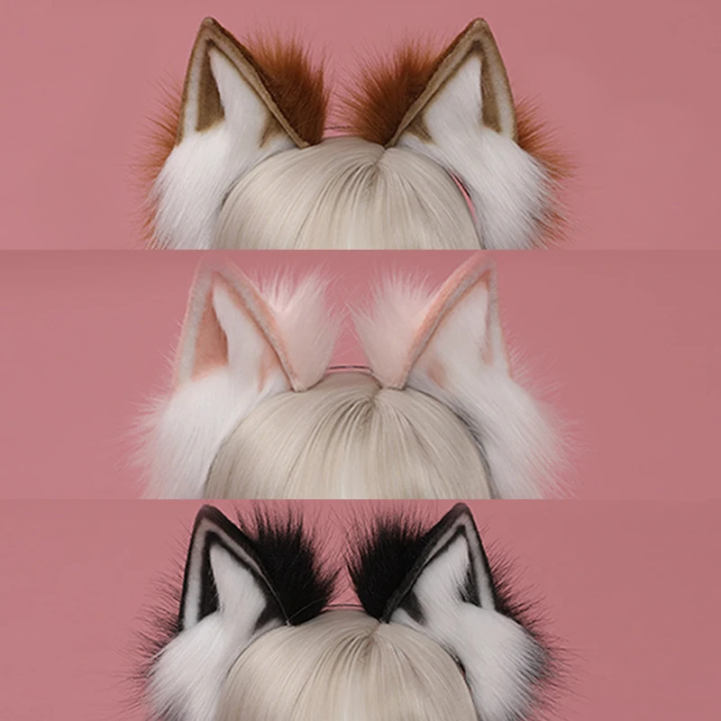 

Cartoon Cat Ears Headband Headwear Fur Ear Cat Cosplay Head Band Hair Accessories for Women Girls Kid Party Lolita Cosplay Ears