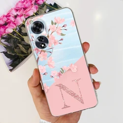 Custodia per telefono in silicone trasparente e sottile con design di lettere alla moda - Copertura protettiva morbida