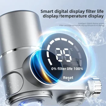 เครื่องกรองน้ำก๊อกอัจฉริยะ - ไส้กรองเซรามิกแบบถอดได้เพื่อน้ำดื่มบริสุทธิ์ ระบบกรองป้องกันตะกรันสำหรับห้องครัว 2