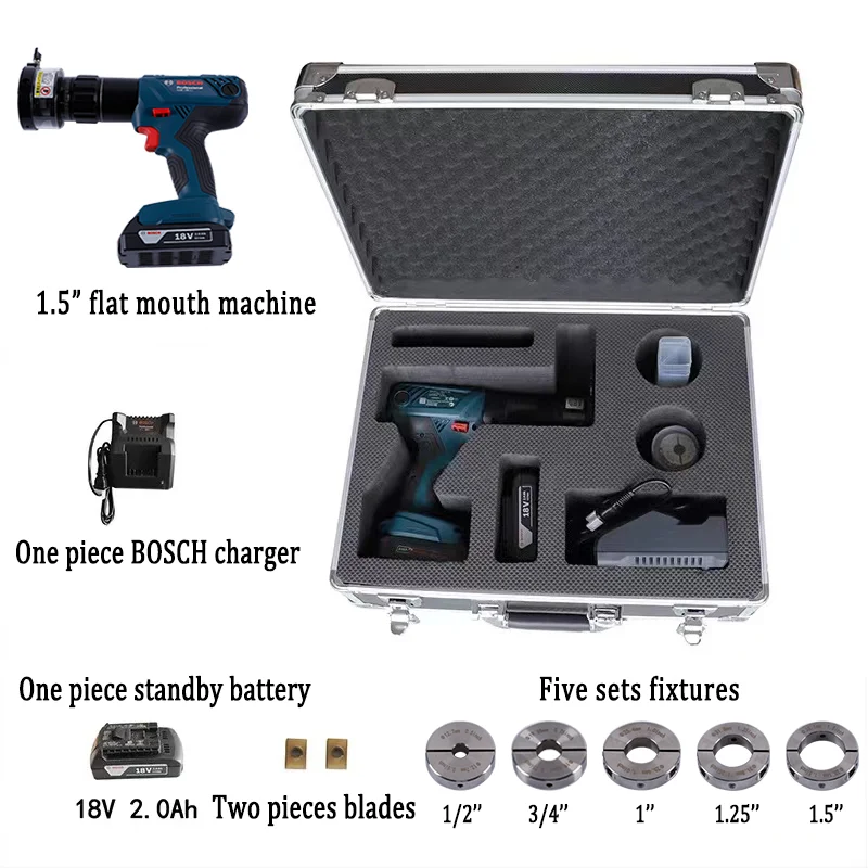 GhoinChion Tube Welding Stainless Steel Pipe Facing Machine Orbital Tube Facing Tool for 1/4"-1.5" tubes 6