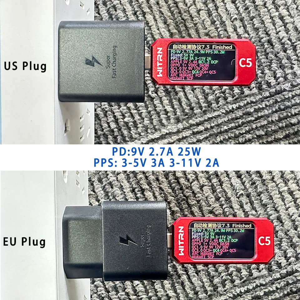 Original Samsung 25w Charger Type C PD Cargador GaN Power Adapter