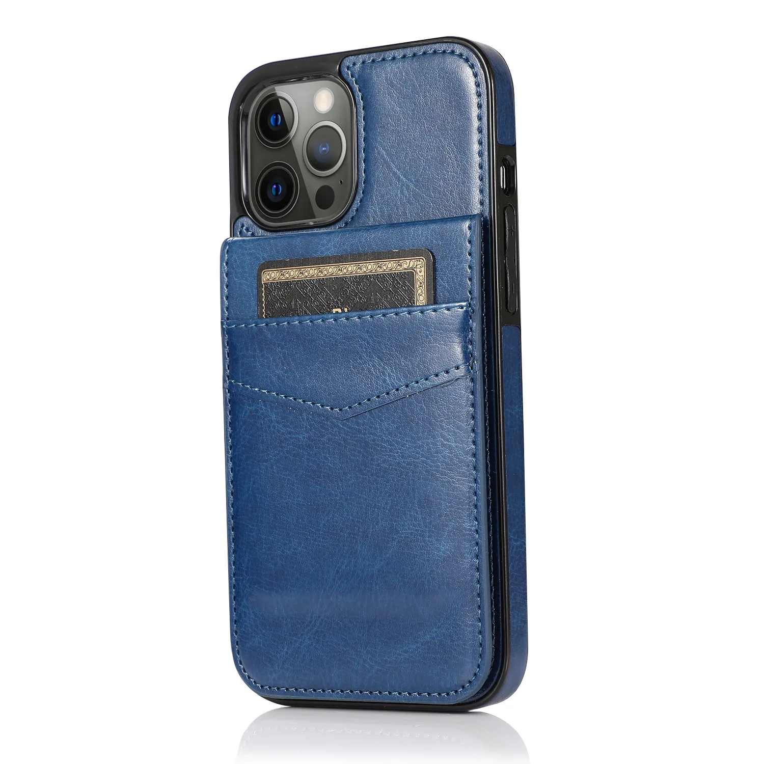Premium Flip Leather Wallet Case with Credit Card Holder & Kickstand