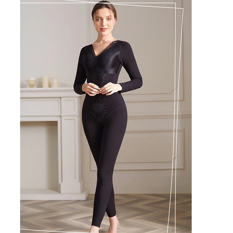 Full Body Shaper Female Slimming Bodysuit Plus Size Open Crotch Spandex  Shapewear Long Sleeve Shapers for Women - AliExpress