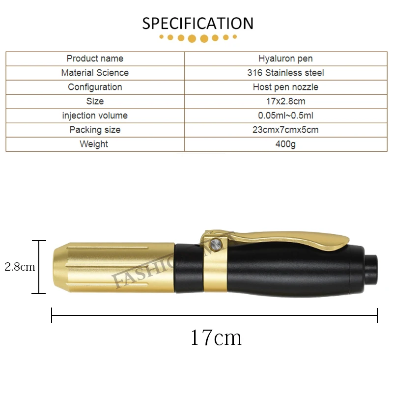 0.3/0.5 ML Hyaluronic Pen Mesotherapy Lip Injection Gun For Remove wrinkles Fill Hyaluronic Acid Pen Treatment Beauty Supplies