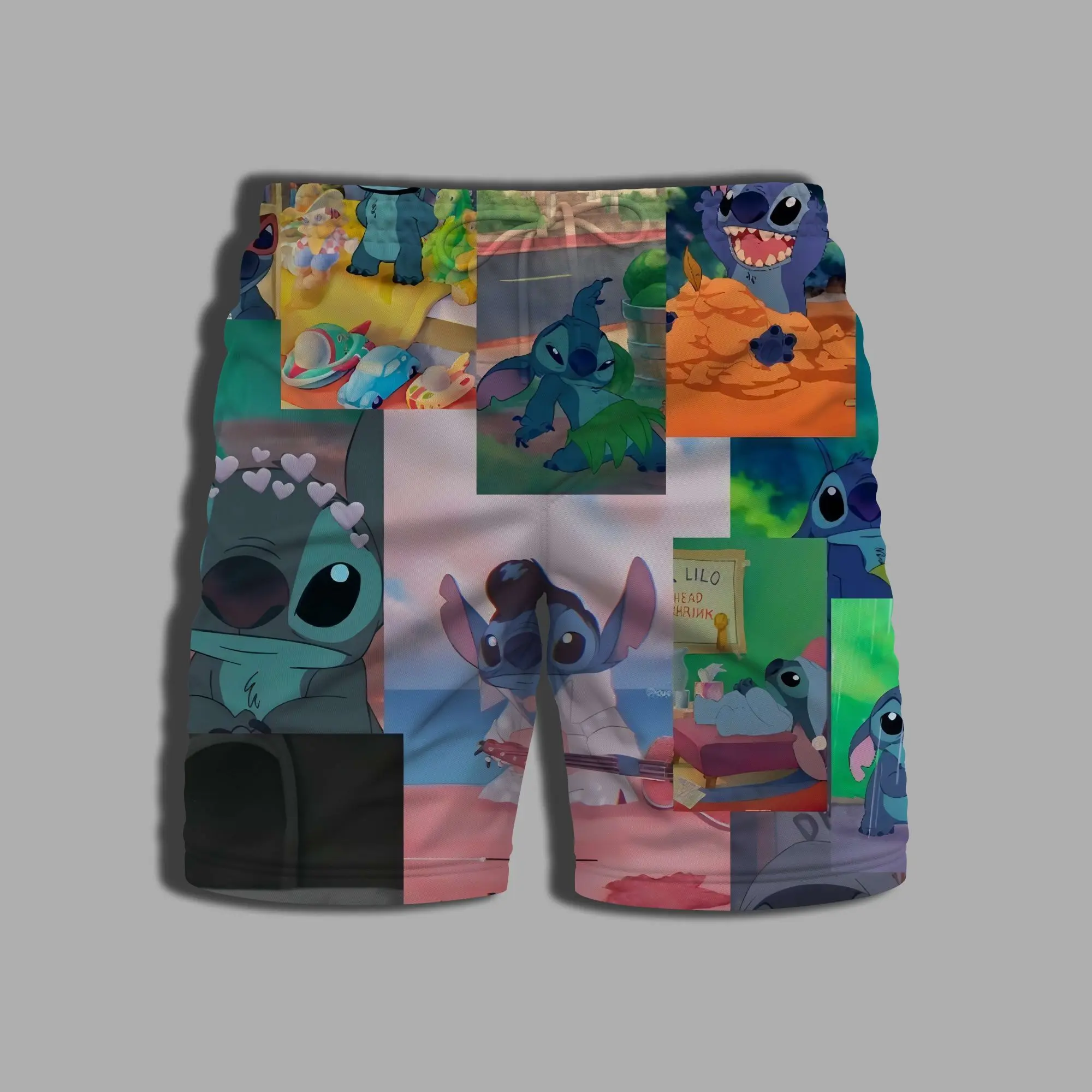 Sports Shorts Man Men's Clothing Disney Printing Gym Summer Pants Whole Swimsuit Stitch Beach Wear Male Bathing Suit Swim Women 3