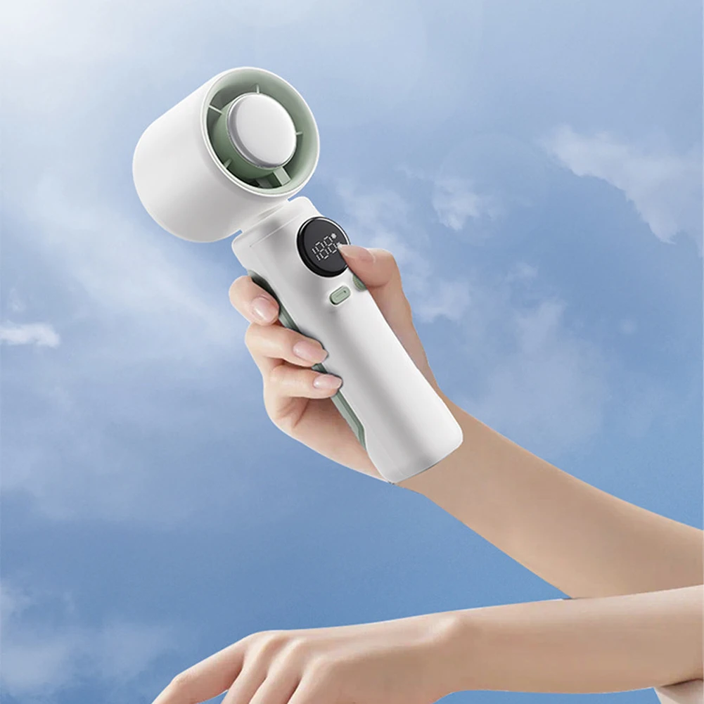 Portable Hand Fan 199 Gear Speed Wind USB Rechargeable Electric Fan Digital Power & Speed Display for Home Office Travel Outdoor