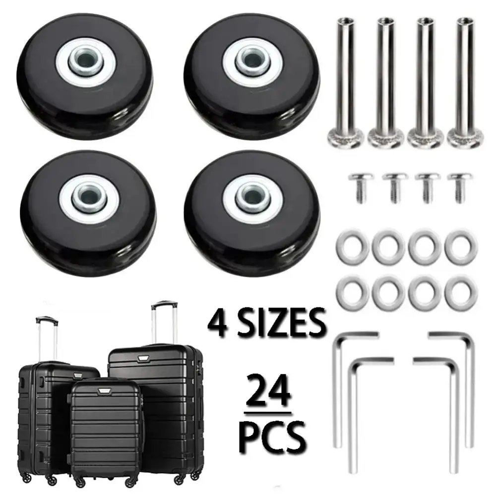 Silent Suitcase Wheels Rubber Trolley Luggage Casters High-Quality Durable Travel Bag Wheel Repair Accessories for Quiet Rolling