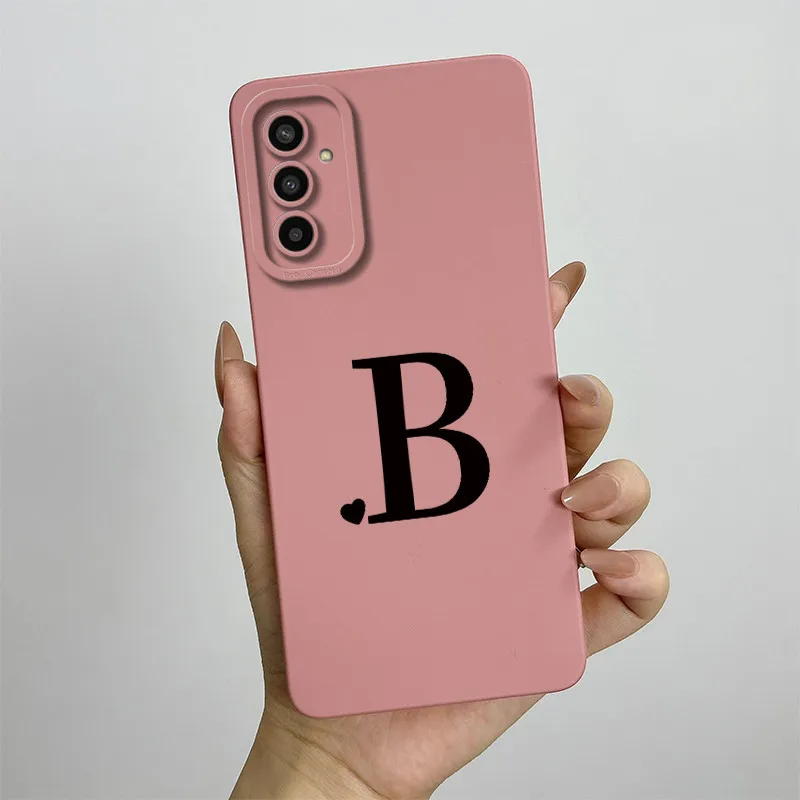 Cute Initial Letters Full Protection Shockproof Soft Silicone Phone Case