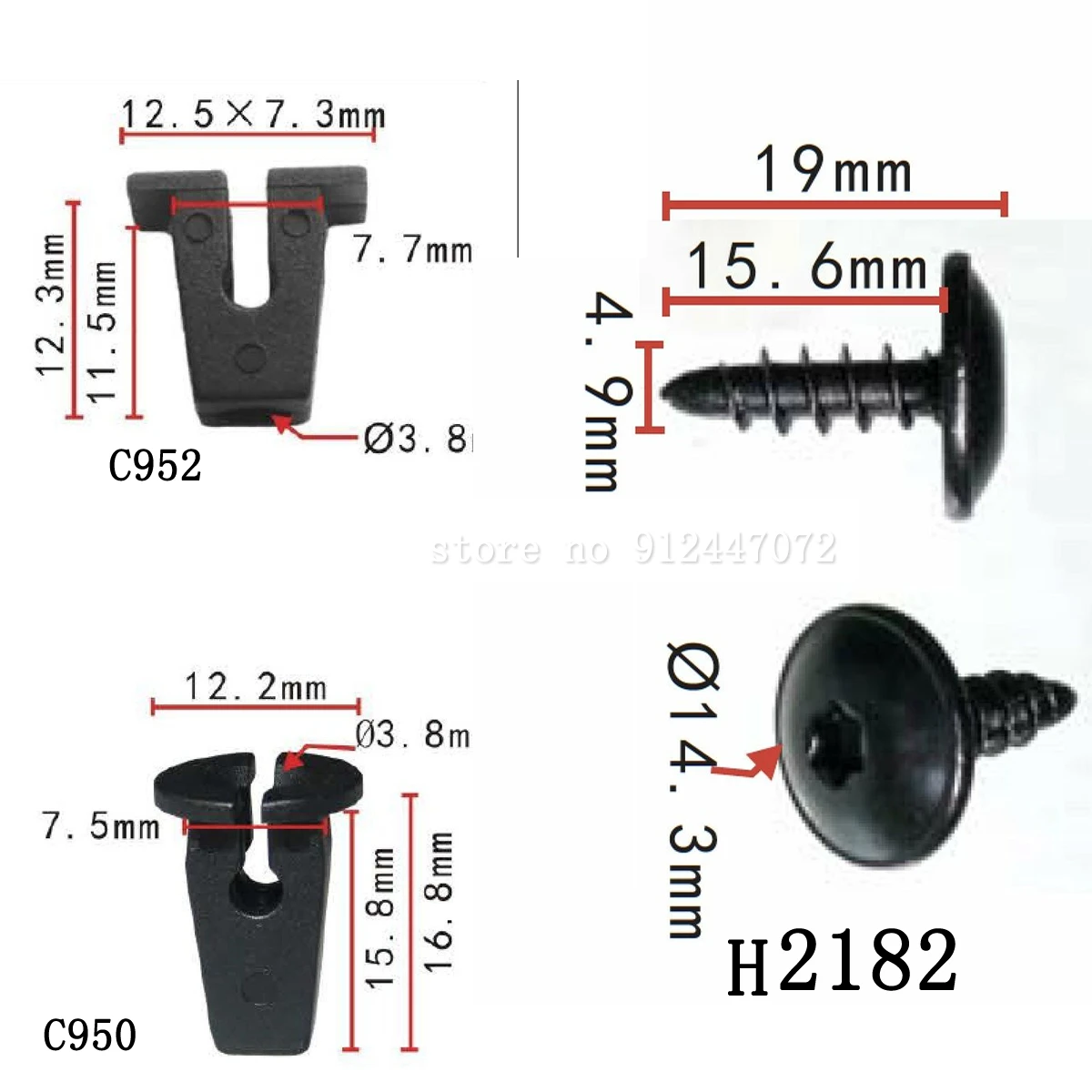 GOOACC 25Pcs T25 M4.8×16 Torx Screw Fender Liner Splash...