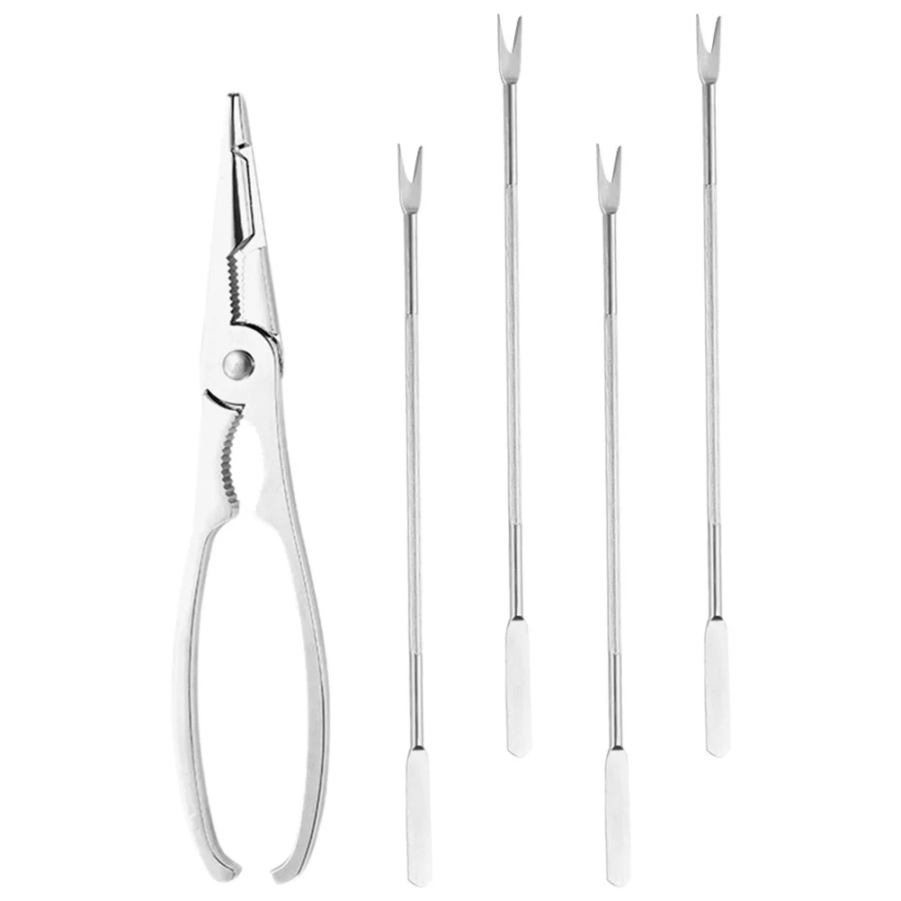 

Crab Fork Eating Tool Biscuits Leg Crackers Stainless Steel Seafood Opening Tools