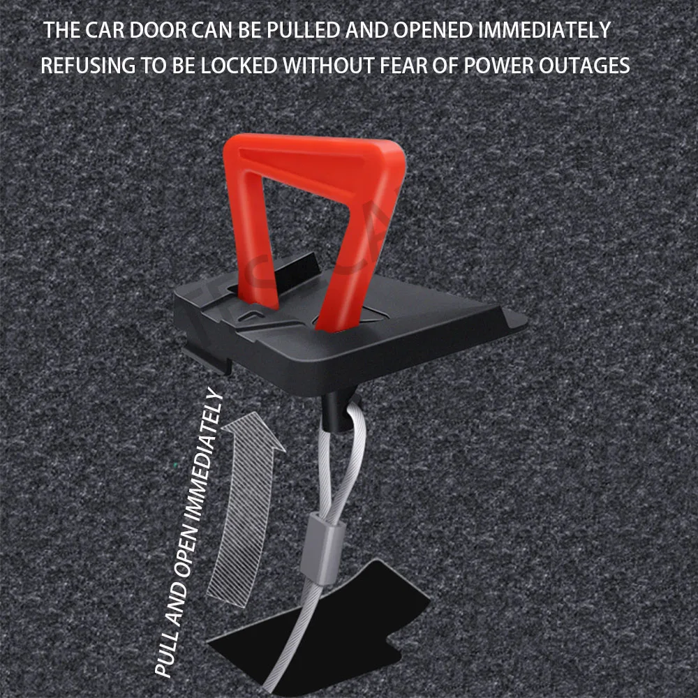 Tesla New Model Y 2025 출시용 뒷문 비상 안전 당김 로프 주니퍼 비상 핸들 스트립 액세서리