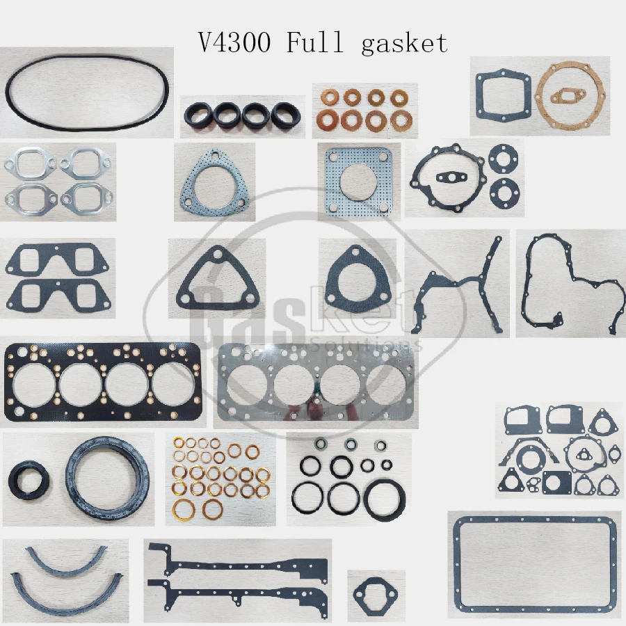 

V4300 Full Gasket Set Cylinder Head Gasket Fits Kubota Tractor Mower Excavator