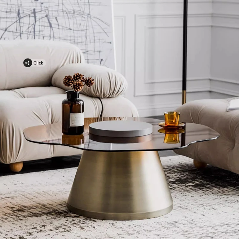 

Side Round Modern Table Coffee Dressers Center Console Tea Table Nordic Modern Bedroom Mesa Auxiliar Furniture Living Room DWH