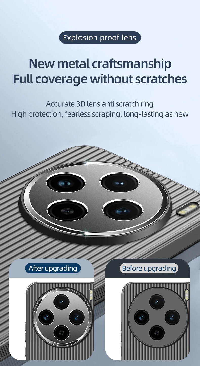 Coque de téléphone pour vivo iQOO 12 11 Neo9 X100 S18 Pro, coque en métal à rayures 3D, protection de l'appareil photo, coque souple mate, anti-chute, antidérapante_voghion.com