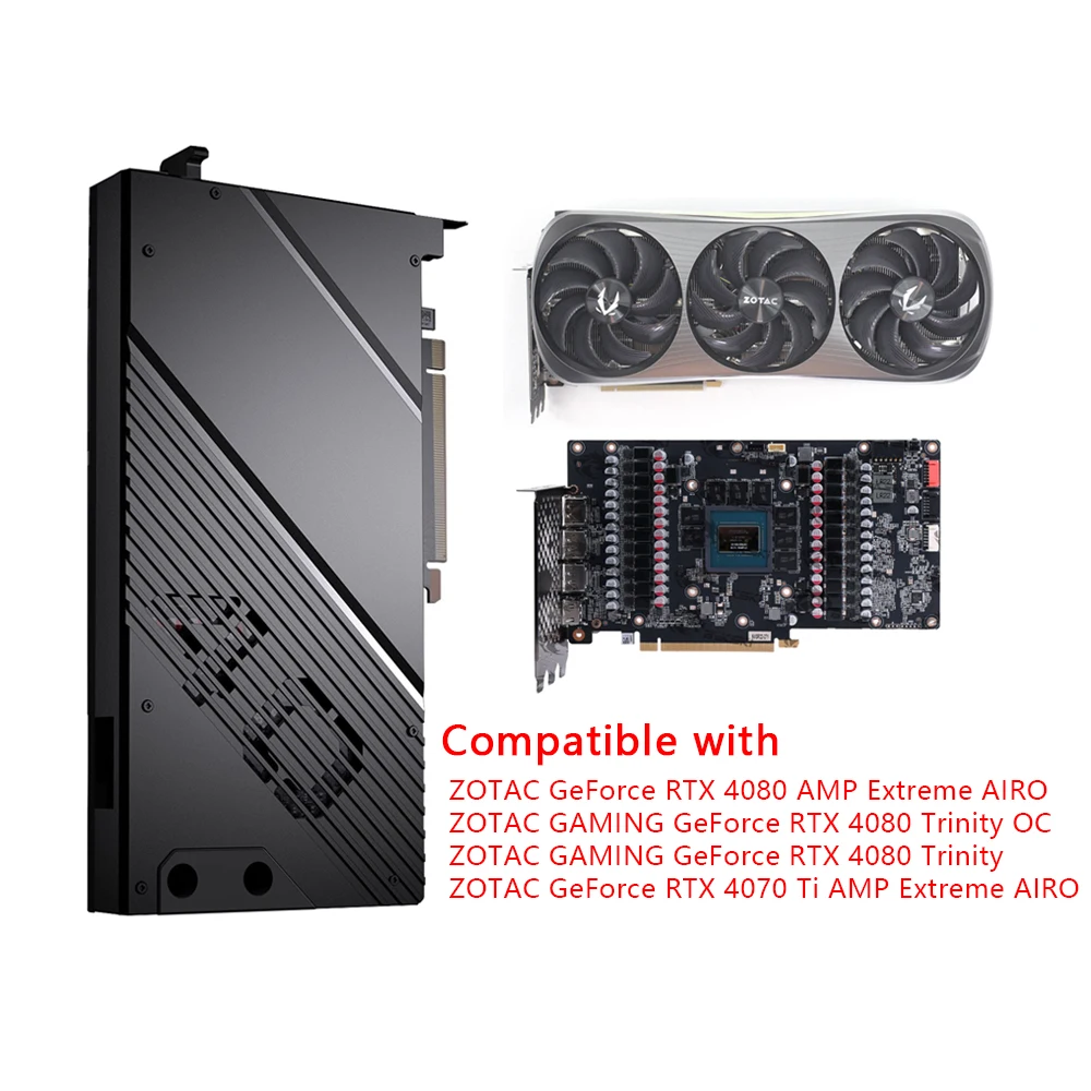 Granzon Gpu Water Block Per Zotac Geforce Rtx 4070Ti 4080 Amp Extreme Airo /Trinity Video Card/Radiatore Di Raffreddamento/Gbn-St4080Tq
