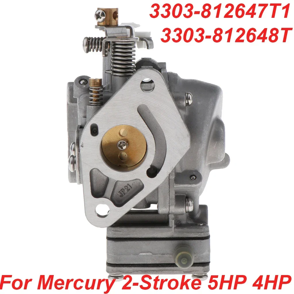 

812648T Boat Outboard Engine Motor Carburetor For Mercury Mariner Quicksilver 2-Stroke 4HP 5HP 3303-812647T1 3303-812648T