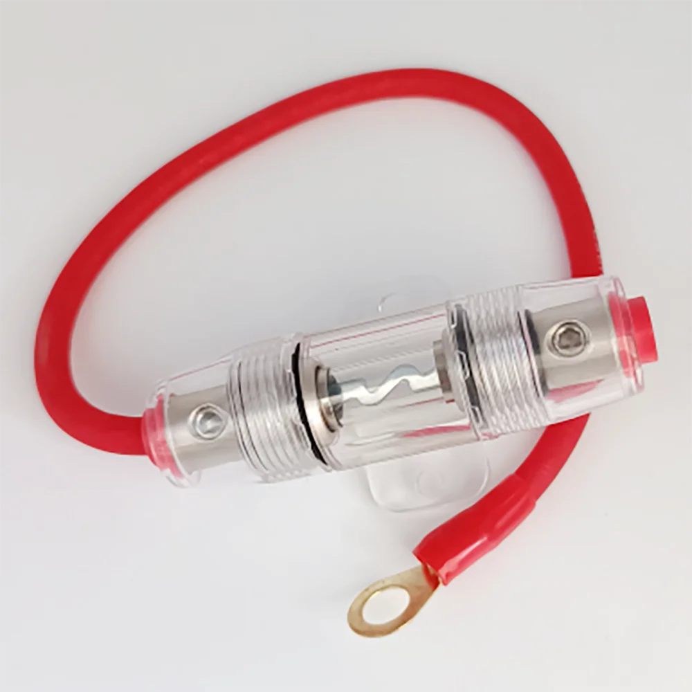 2 Set 30 A 80 A 100 A Sicherung und 8 AWG 1 ft Stromkabel mit AGU Sicherungshalter Auto Audio Refit Sicherungshalter Stereo-Leistungsschalter Inline – Detail 1