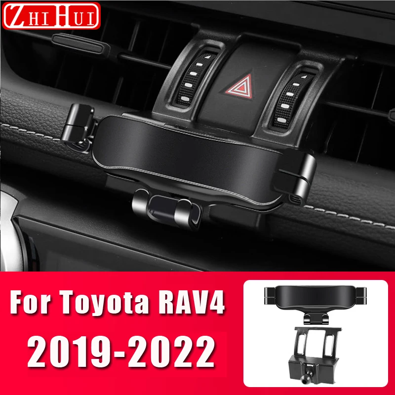 Car Styling Mobile Phone Holder For Toyota RAV4 2013- Air Vent Mount Gravity Bracket Stand Accessories