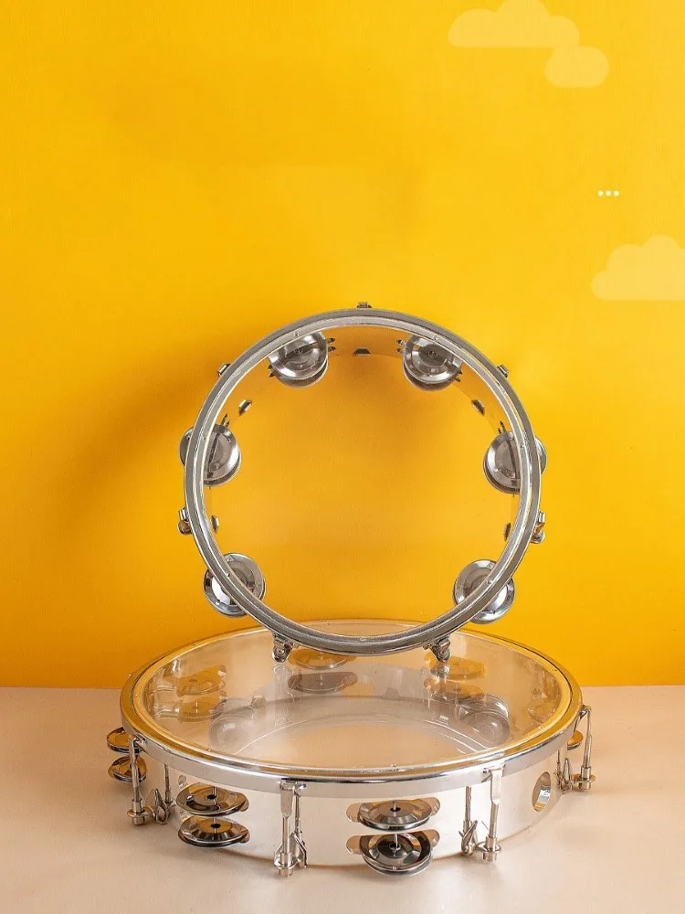 Special Children's Use Double Row Adjustable Tambourine Orff Percussion Instrument Musical Hand Drum Band Performance Instrument