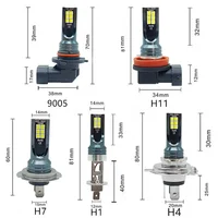 2Pcs H4 H7 LED ไฟหน้า H11 H8 H9 H10 H1 H3 รถหมอกหลอดไฟ 9005 9006 ขับรถอัตโนมัติวิ่งโคมไฟ 12000LM 80W 12V 6