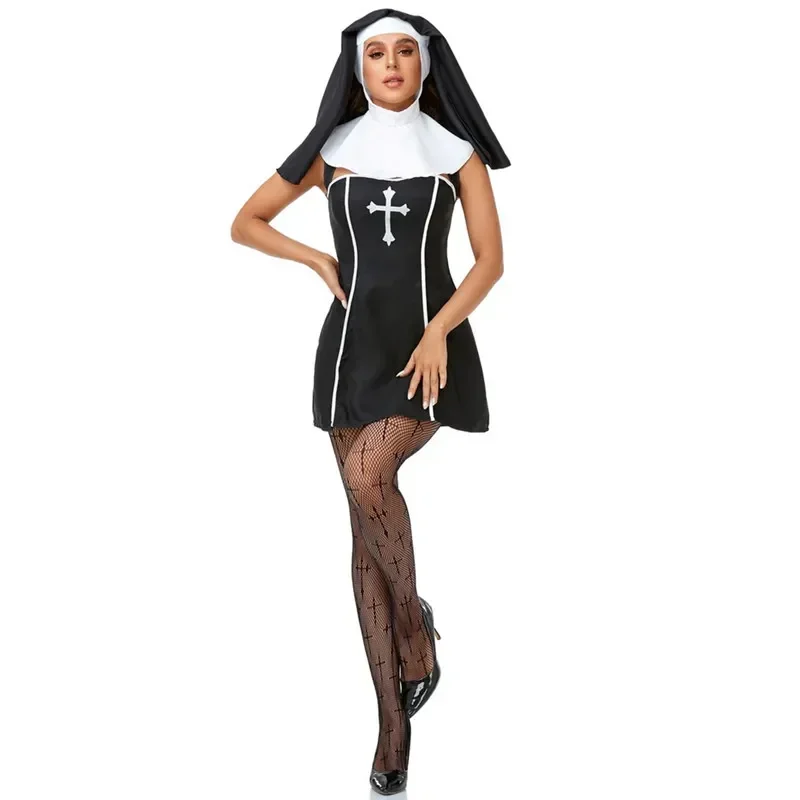 

Halloween Nun Party Masquerade Cosplay Fancy Dress Sexy Nun Costumes Bad Habit Nun Costume Church Religious Sister Fancy Dress