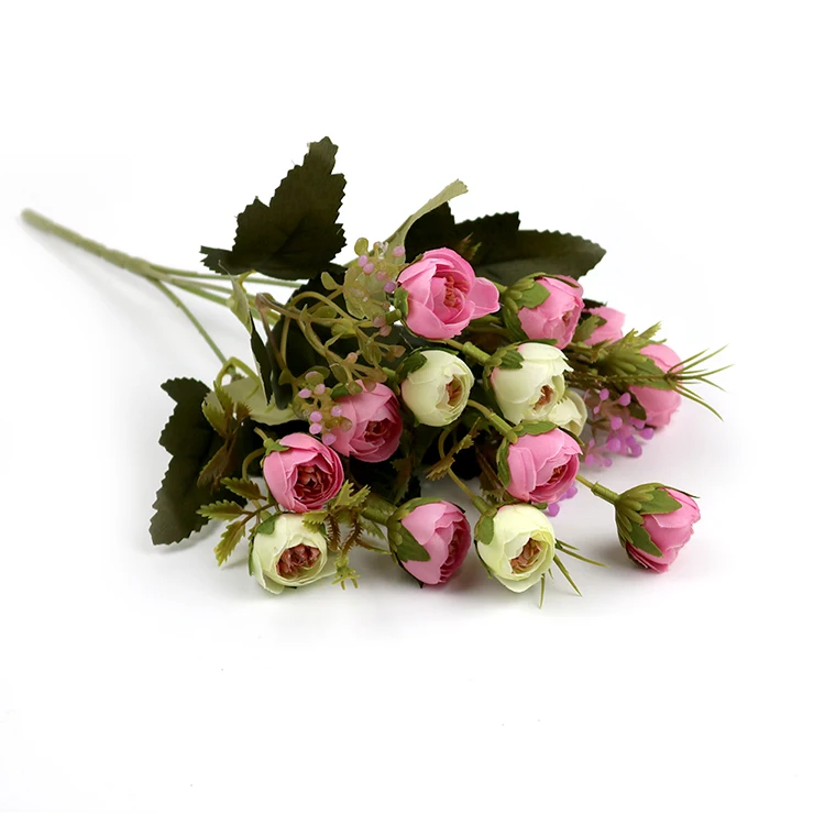 

Hot sale silk tea rose artificial flowers decor For Home wedding