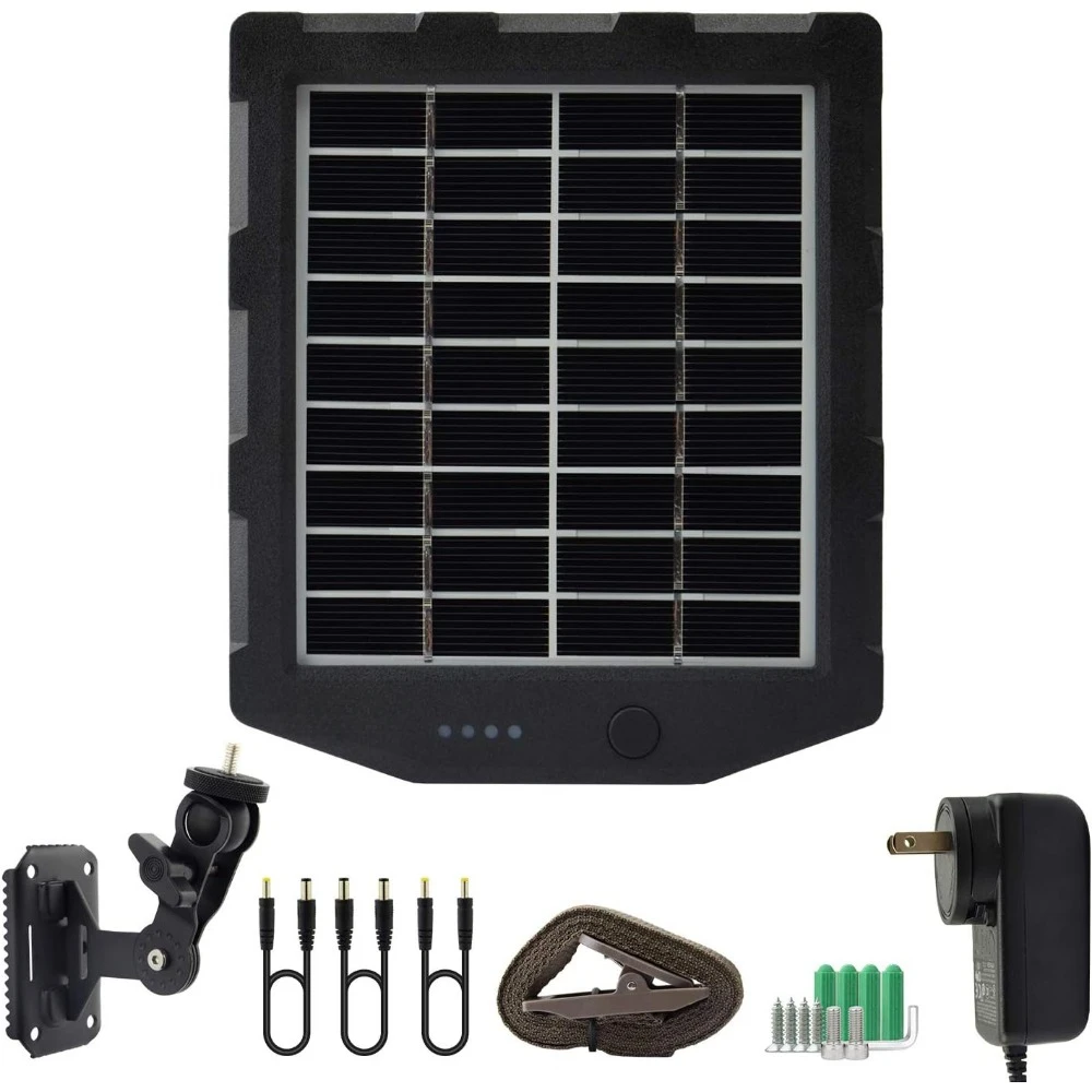 Tracking Camera Solar Panel, Solar Battery Charger Kit, Built-in 2000mAh Rechargeable Lithium Battery, IP66 Waterproof
