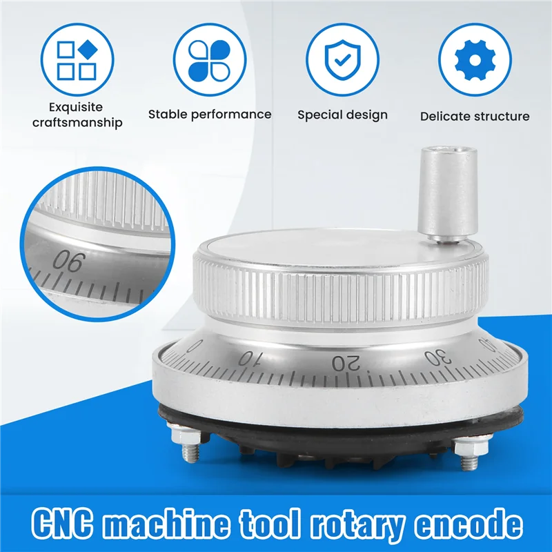 YANA50I 핸드 휠 핸들 키트 5V 수동 펄스 발생기 Cnc 공작 기계 로터리 엔코더 전자 핸드 휠
