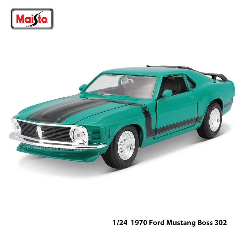 

Maisto 1:24 1970 Ford Mustang BOSS GT Super Duty car model die-casting static precision model collection gift toy tide play