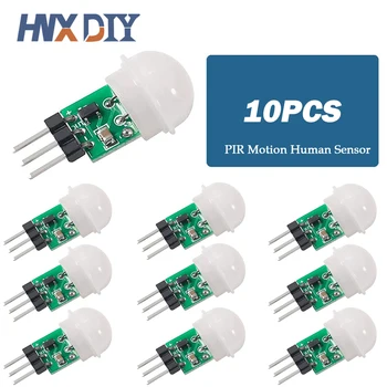 1-10pcs Mini IR Pyroelectric Infrared PIR Motion Human Sensor Automatic Detector Module AM312 Sensor DC 2.7 to 12V 1