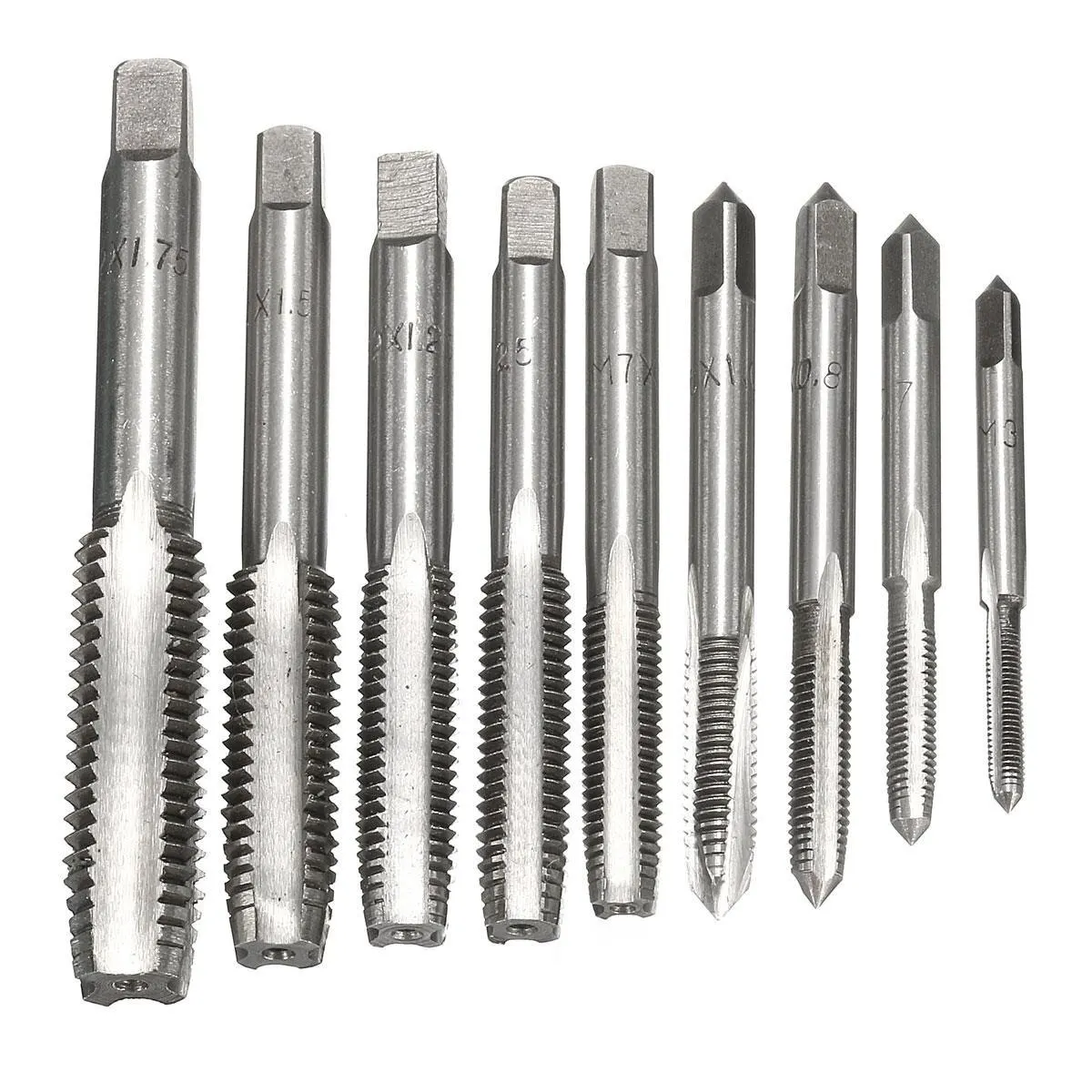 Tap and Die Set 8PCS/12PCS Multi-Spec Round Metric Wrench Cutting M3 M12 Die Holder Booster Rod Stranded Kit Engineer