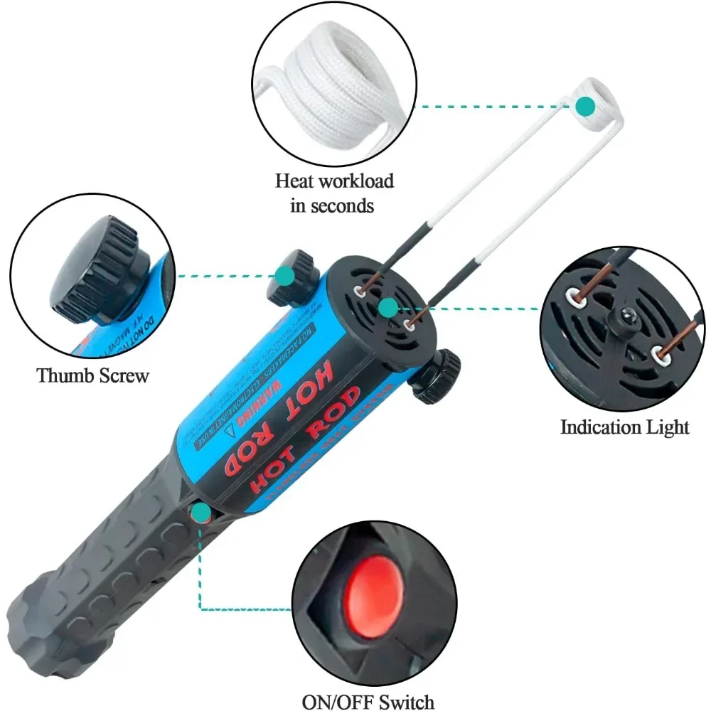 Pakowin Magnetic Induction Heater Kit - 1200W 110V Hand Held Induction Bolt Removal Tool with 8 Coils and Portable Toolbox 3