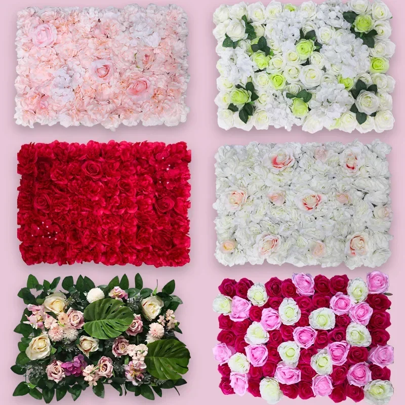 

Artificial Rose Rows Wedding Decoration Embroidery Ball Background Wall Shopping Mall Window Decoration Plant Wall