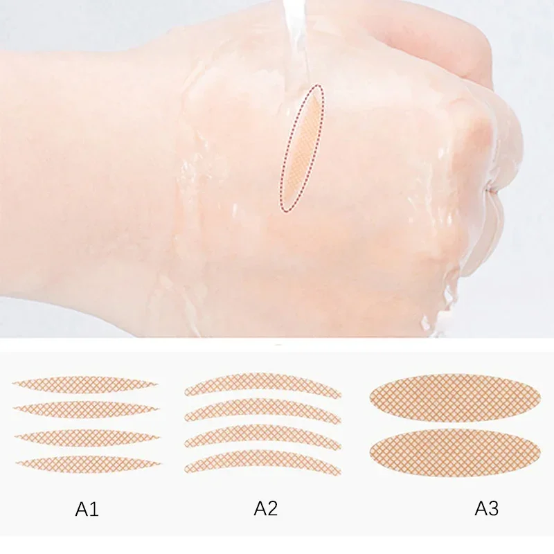 400pcs/lot Lace Mesh Eyelid Stickers Natural Double Eyelid Tape Big Eyes Lift Strips Non-marking Makeup Self-adhesive Eyes Tools double fold eyelid tape