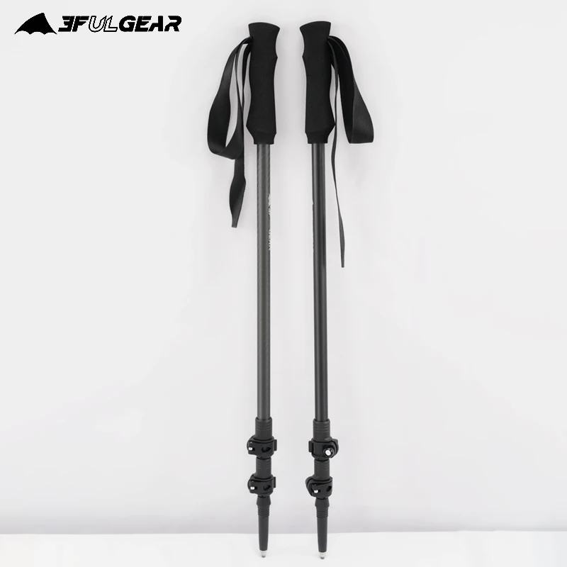 

3F UL GEAR Adjustable Trekking Pole Light-weight Carbon Fiber & Aluminum Alloy Walking Stick Pole Anti Shock Hiking Stick