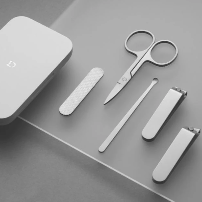 Electric Nail Clippers Xiaomi mijia 5pcs/set Manicure Nail Clippers Pedicure Set Portable Travel Hygiene Kit Stainless Steel Nail Cutter Tool Set