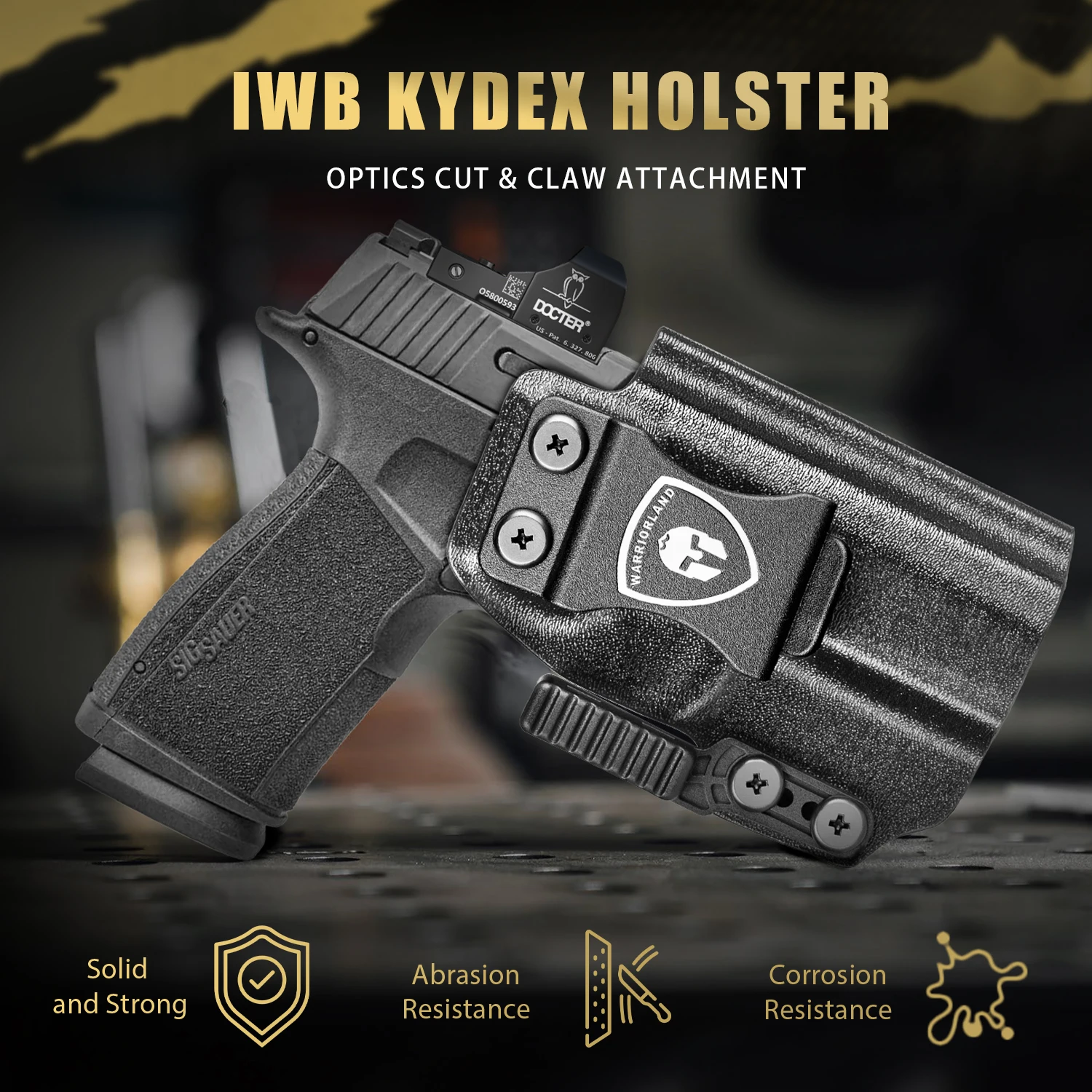 WARRIORLAND Sig P365X-Macro IWB Kydex Holster with Claw Attachment and Optic Cut: Sig Sauer P365XMACRO, Inside Waistband Appendi 6
