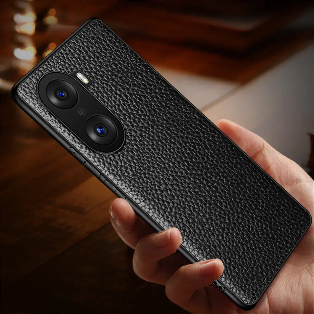 

Hot Ultra Slim Genuine Leather Phone Case For Honor 60 50 Honor50 Honor60 Se Pro Shockproof Back Cover Litchi Skin Coque Fundas