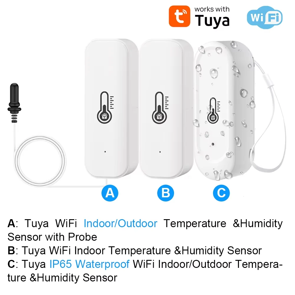 Smart WiFi Thermometer Hygrometer with Remote Monitoring & Voice Control